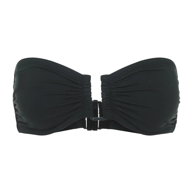 Eres  Bandeau Bikini Top With U-Shape Metal Link And Bus Black
