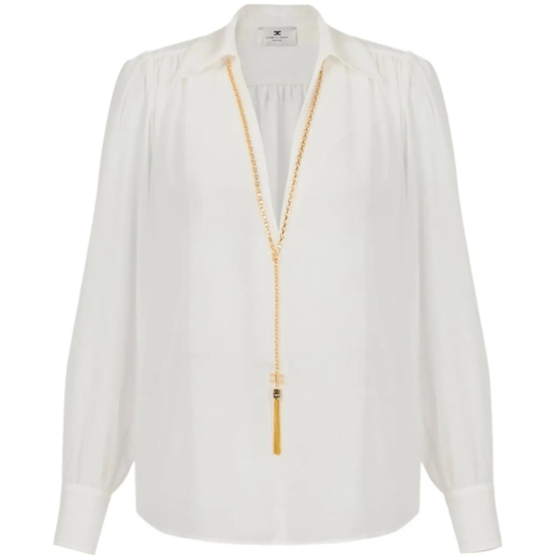 Elisabetta Franchi Chemisier Shirts Ivory weiß