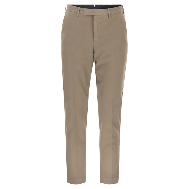 Pt Torino Pantalon de costume Master - Cotton And Cashmere Trousers Neutrals