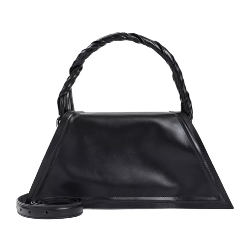 Paris Best Mini Wire Black Cow Leather Handbag Black Axelremsväska