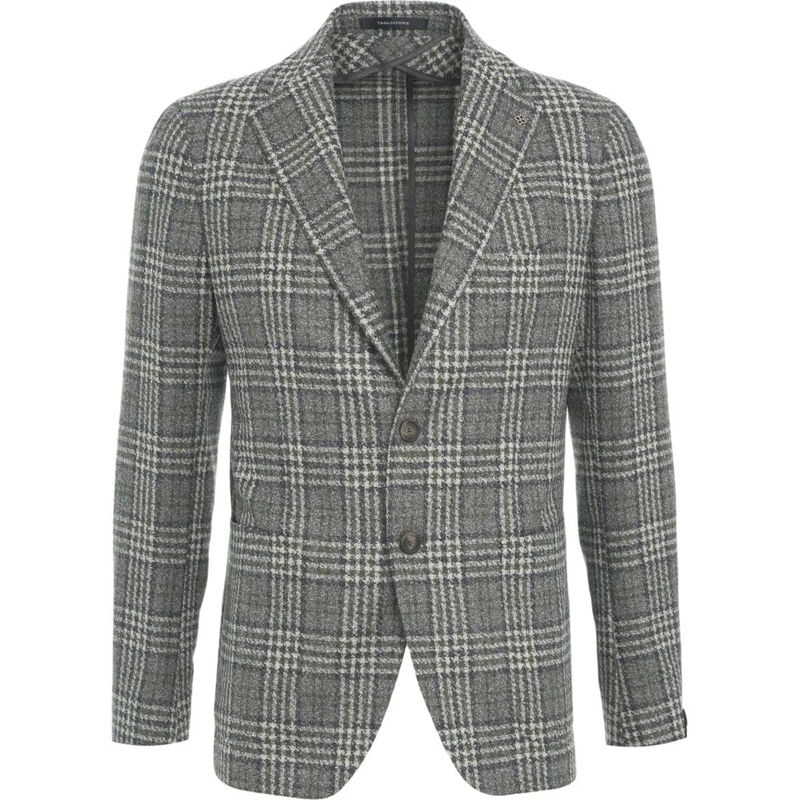 Tagliatore  Single-breasted glen check blazer grau