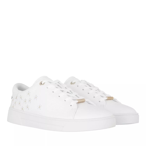 Ted Baker Adial Metropolis Embroidered Cupsole Trainer White låg sneaker