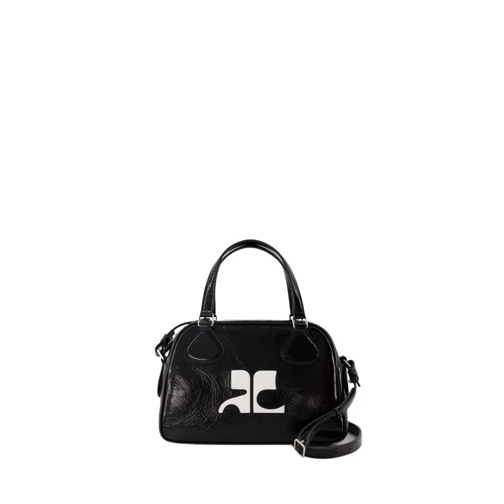 Courrèges Reedition Bowling Bag - Leather - Black Black Axelremsväska