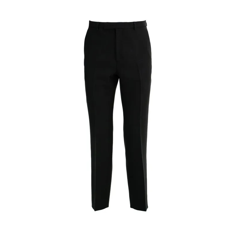 Gucci Pantalon de costume Tailored Black Fo Pants With Classic Waistband Black