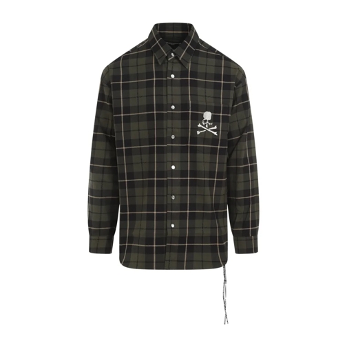 Mastermind World Olive Plaid Cotton Shirt Green Camicie