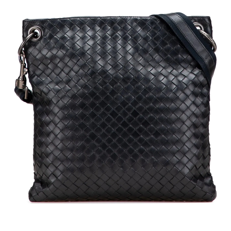Bottega Veneta Schultertasche Nappa Intrecciato VN Crossbody schwarz