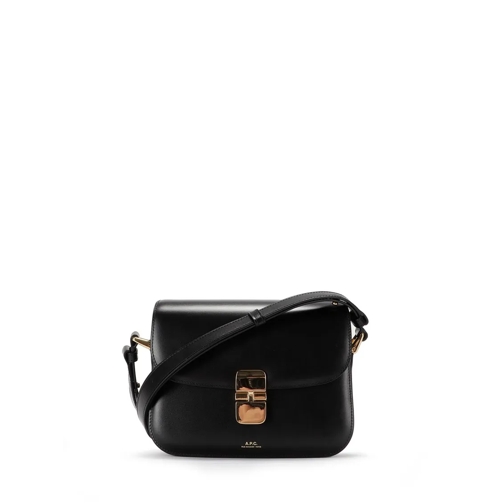 A.P.C. Schultertasche Smooth Black Cowhide Shoulder Bag Black