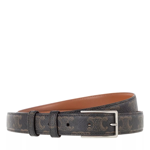 Celine Logo Monogram Belt Leather Black Leather Belt