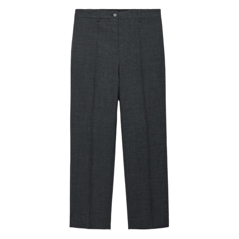 Prada  Tailored Straight-Leg Trousers With Mid-Rise Waist Black