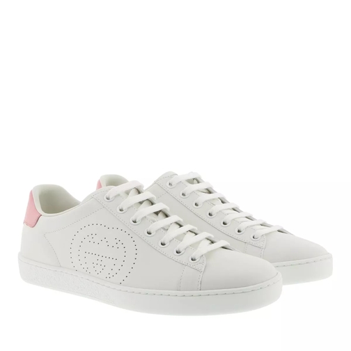 Gucci GG Print Ace Sneaker White/Light Pink lage-top sneaker