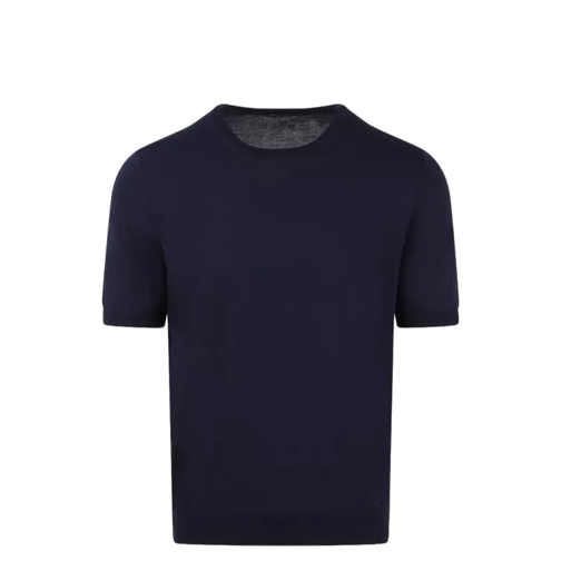 Tagliatore Cotton Knit T-Shirt Blue 