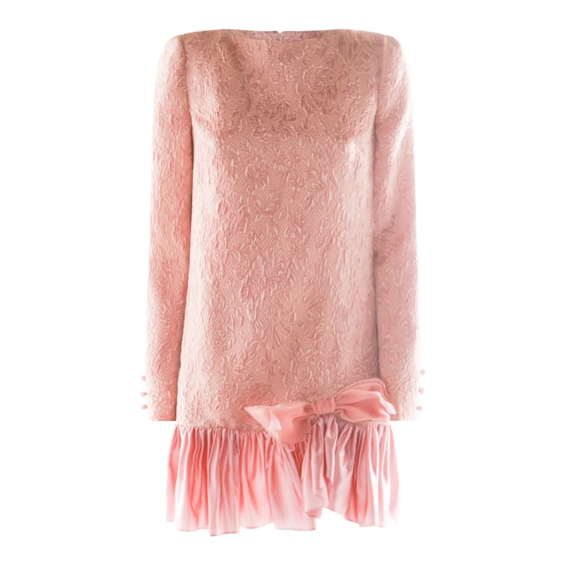 Valentino Garavani Mini-jurk Pink Wool Min Dress Pink