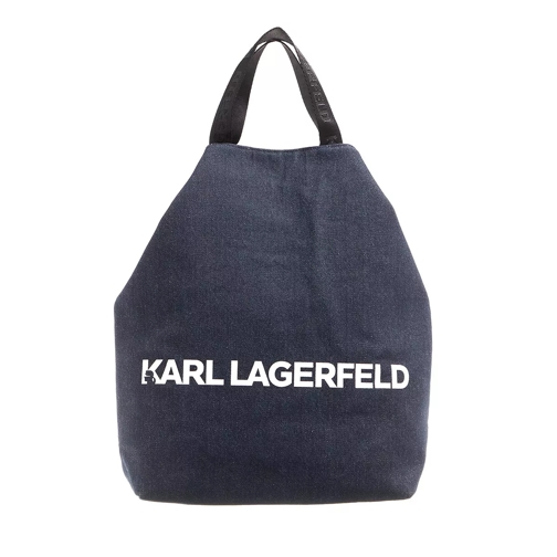 Karl Lagerfeld K/Logo Denim Canvas Shopper Dark Blue Tote
