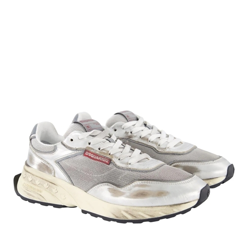 Dsquared2 sneaker basse Mesh And Leather Sneakers With Logo Silver (Image 2)