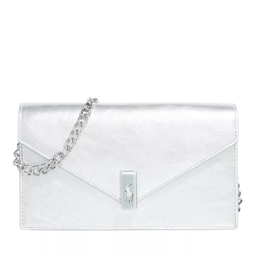 Polo Ralph Lauren Wallet On A Chain Small Silver Crossbody Bag