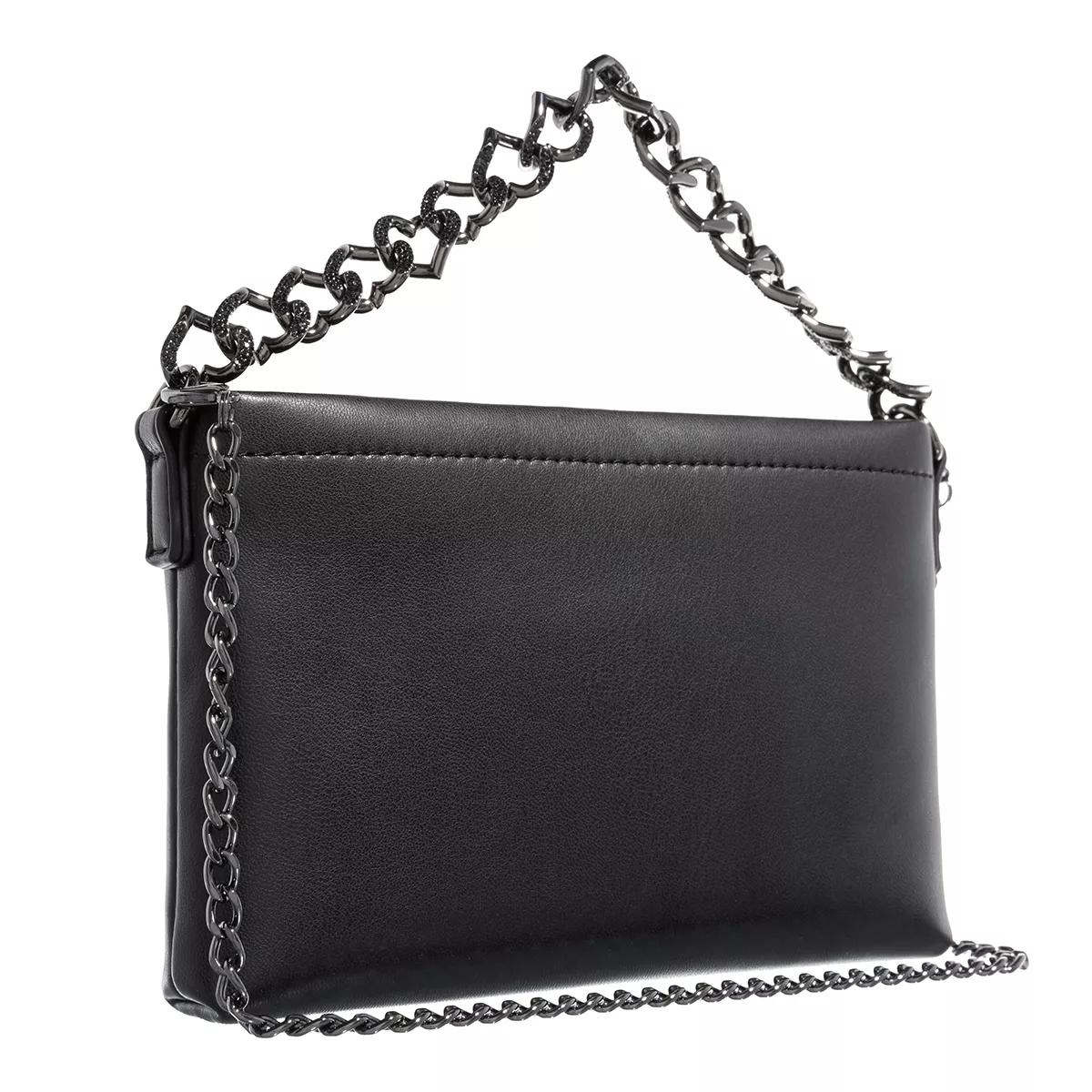 Love Moschino Crossbody bags Strass Heart Chain in zwart