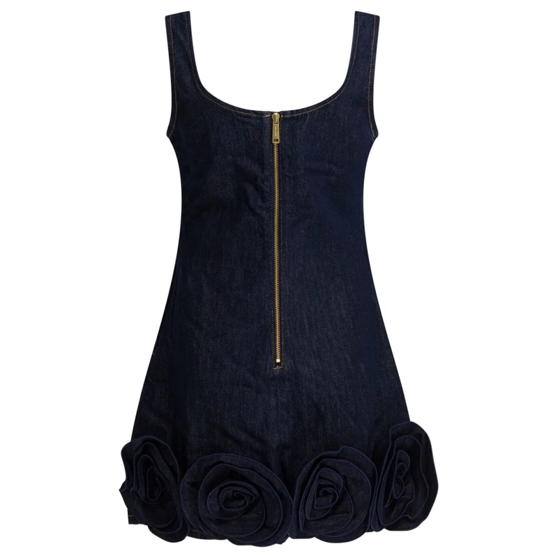 Self Portrait Minikleid Sheath Dress With 3D Flowers Black(Image 4)