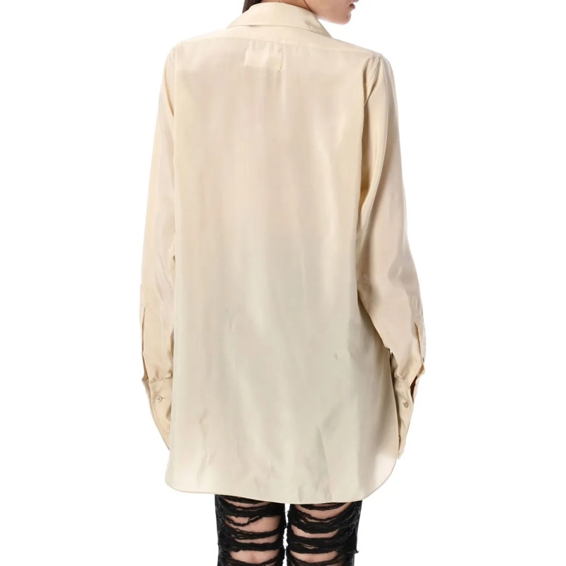 Maison Margiela Hemd Dropped Hem Shirt Neutrals