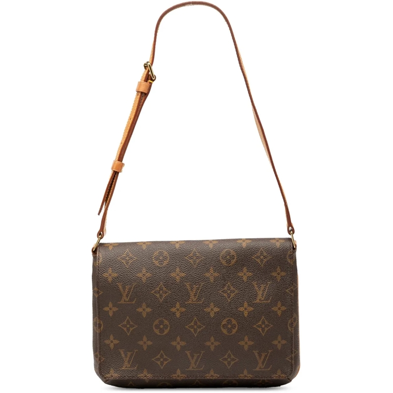 Louis Vuitton Schultertasche Monogram Musette Tango Short Strap braun