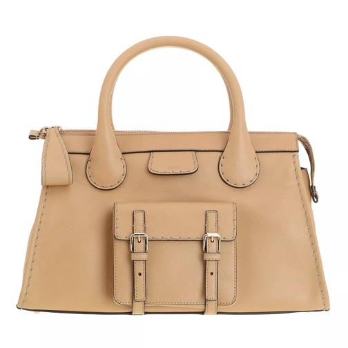 Chloé Crossbody Bag Leather Soft Tan Rymlig shoppingväska