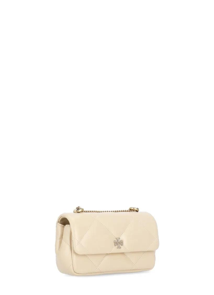 TORY BURCH Hobo bags Natural Leather "Kira" Shoulder Bag in beige