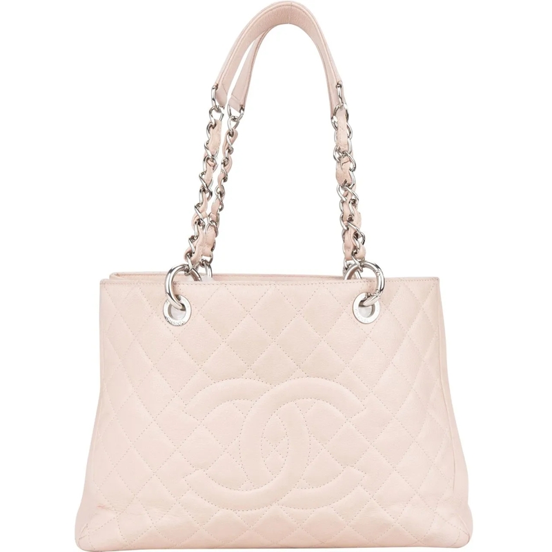 Chanel Schultertasche Chanel Rose Quilted Caviar Leather Palladium CC Sh mehrfarbig