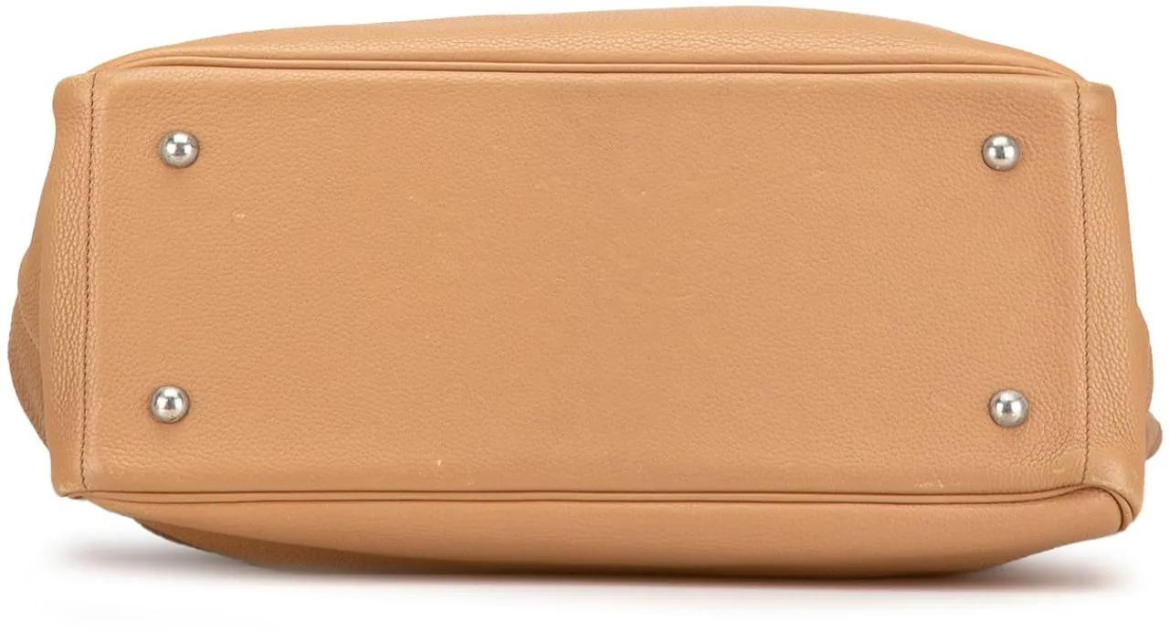 Hermès Shoppers 2008 Clemence Victoria II Cabas 35 in bruin