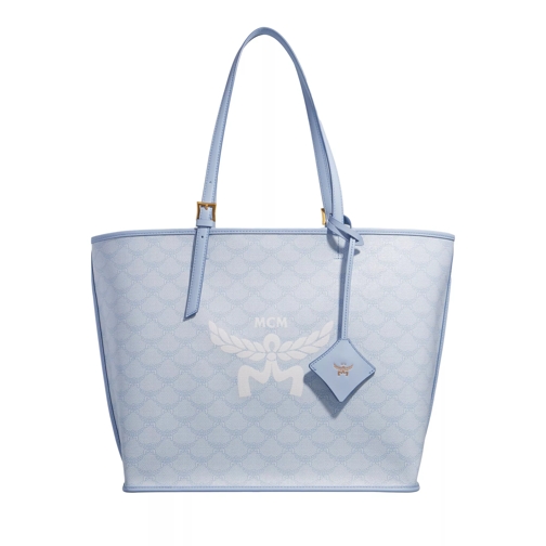 MCM Himmel Lts Shopper Medium Ancient Blue Shopping Bag