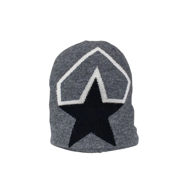 Moncler Hut Heather Grey Wool Beanie Grey