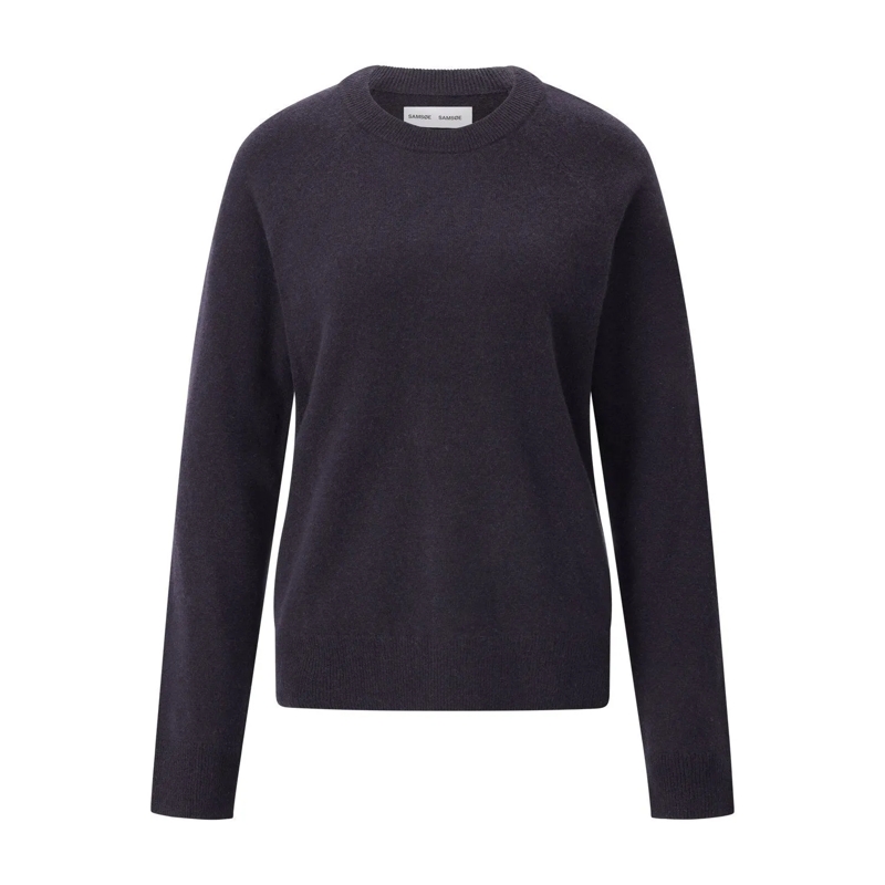 Samsøe Samsøe Trui Strickpullover Boston aus Kaschmir Schwarz