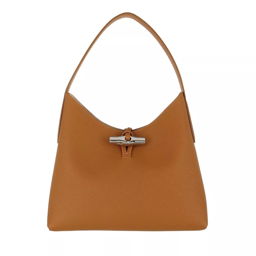 Longchamp Roseau Shopper M Leather Naturel Hobo Bag