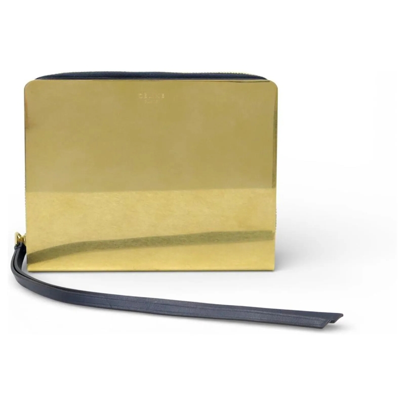 Celine Clutch RARE VINTAGE MINAUDIERE CELINE PHOEBE PHILO GOLDFA gold