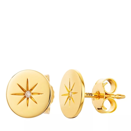 BELORO Earring Studs Diamonds 585 Yellow Gold Clou d'oreille