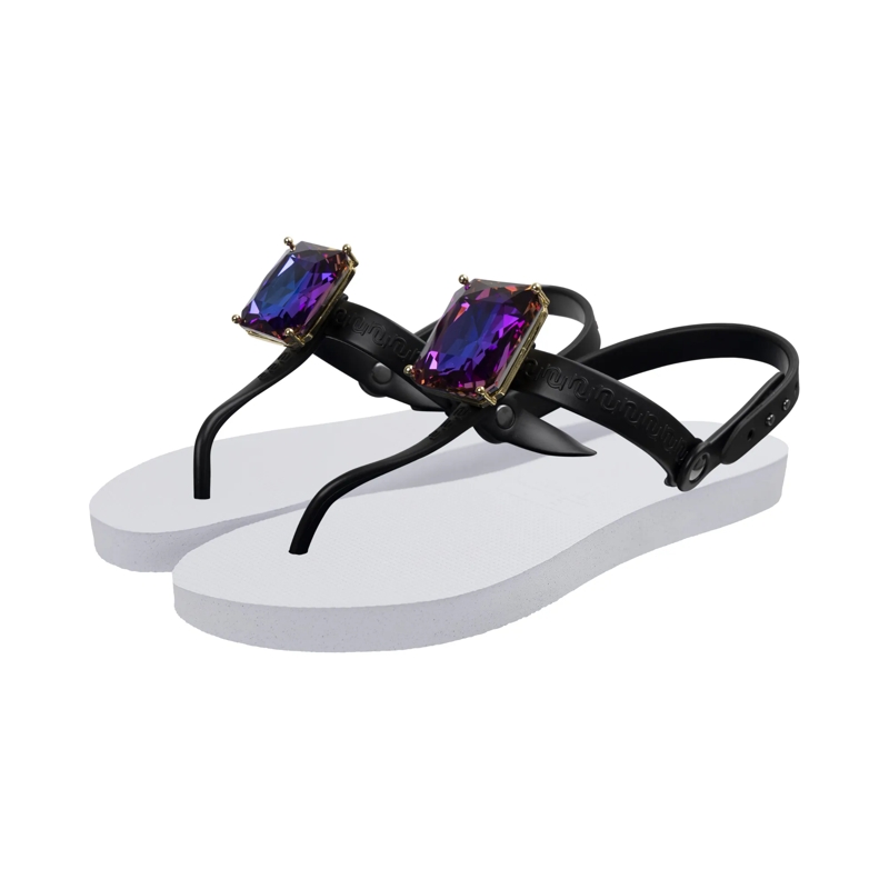 UZURII Flip Flops Zehentrenner Selena Diamond Blue weiss(Image 2)