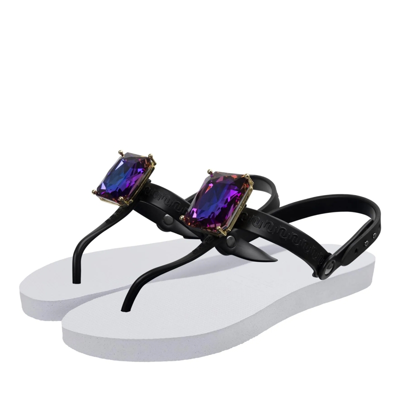 UZURII Flip Flops Zehentrenner Selena Diamond Blue weiss(Image 2)
