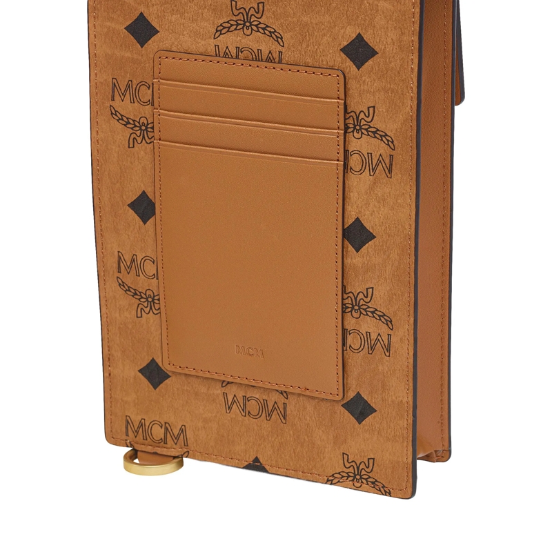 MCM Handyhülle Aren Visetos Lanyard Fff Co Cognac(Image 3)