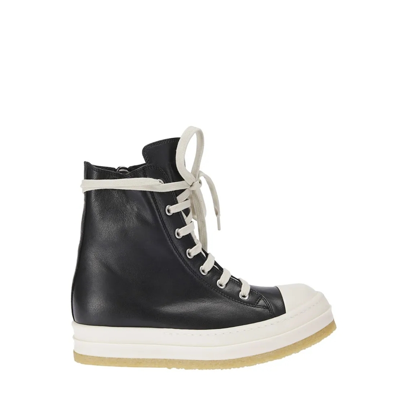 Rick Owens Low-Top-Sneaker High-Top Sneakers With Dual Closure Black