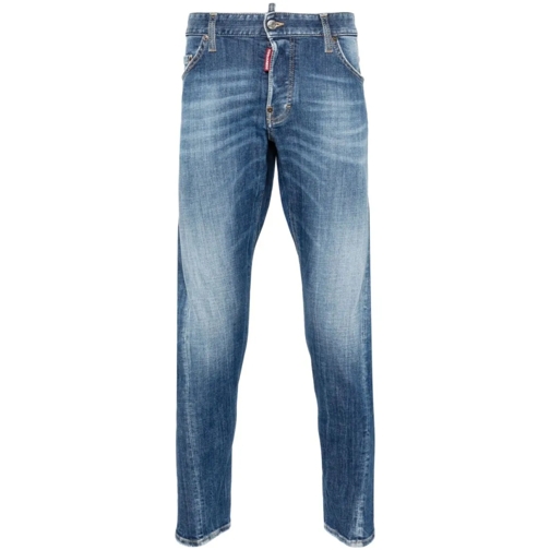 Dsquared2 Jeans Navy Blue Cotton Jeans Blue