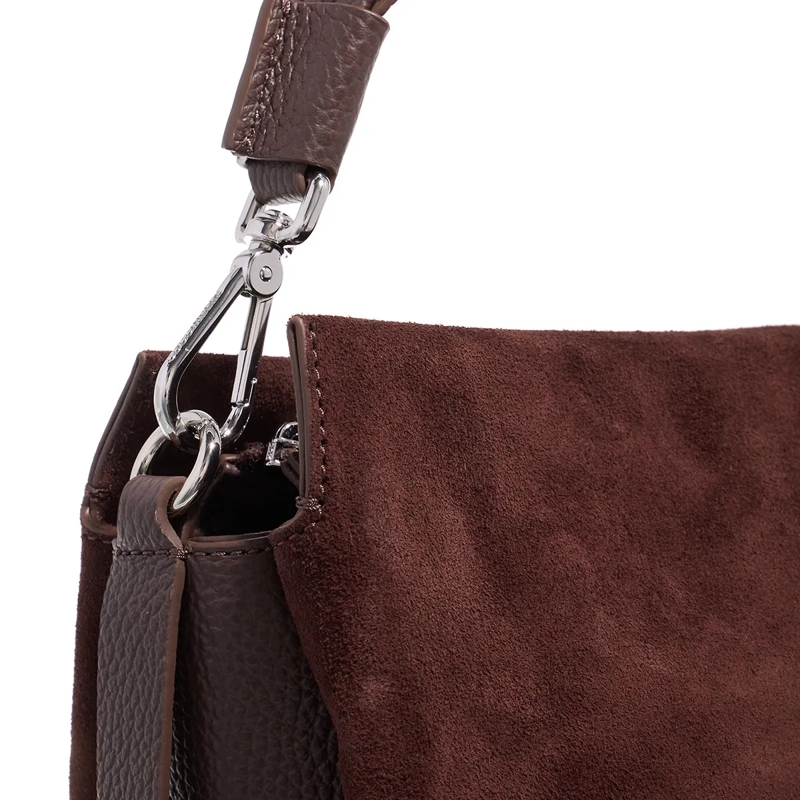 Coccinelle Sac à bandoulière Boheme Suede Bimaterial Brunette/Brunet(Image 5)