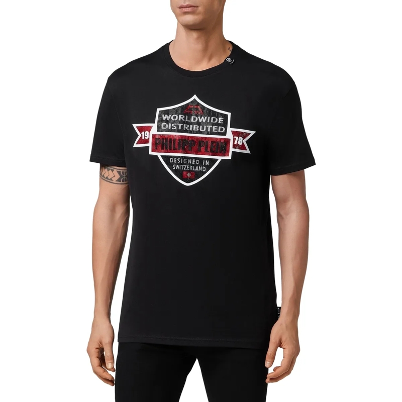 Philipp Plein T-Shirt Raffinierte Schlichtheit definiert dieses PHILIPP  schwarz(Image 3)