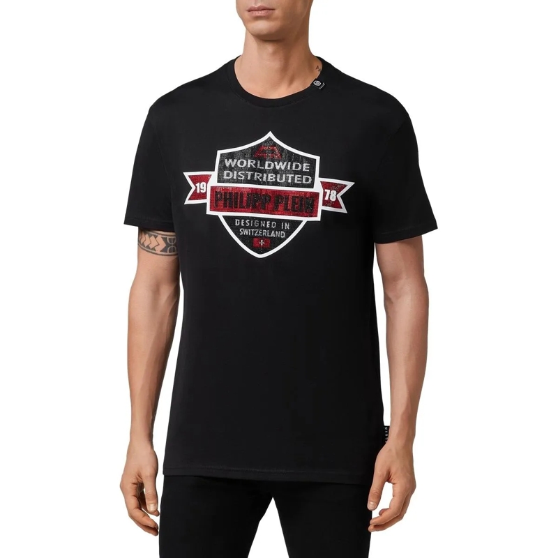Philipp Plein T-Shirt Raffinierte Schlichtheit definiert dieses PHILIPP  schwarz(Image 4)
