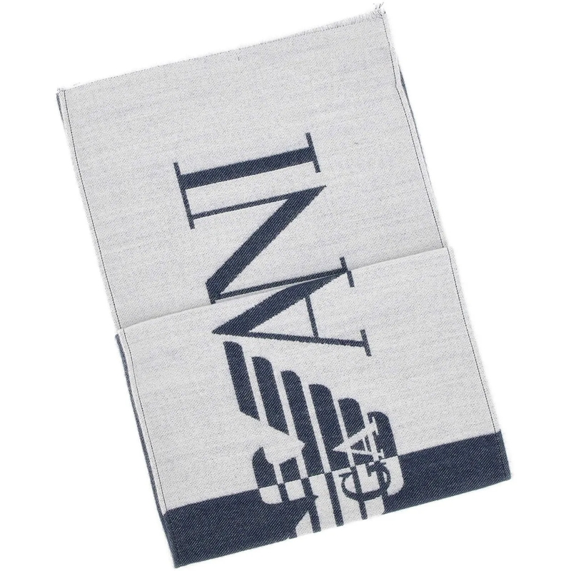 Emporio Armani Wollschal Scarfs Blue blau
