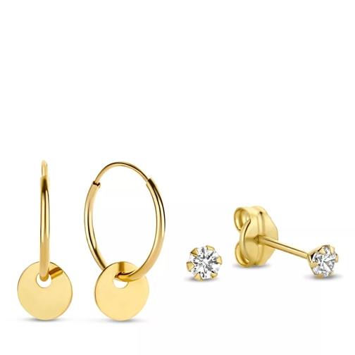 Isabel Bernard Cadeau D'Isabel 14 Karat Set Of 2 Pairs Of Earring Gold Orecchini a cerchio