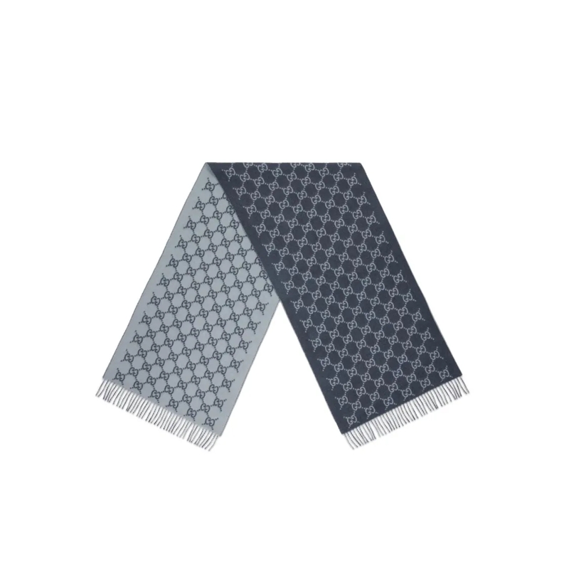 Gucci Écharpe légère Blue Sc New Canvy Scarf Blue