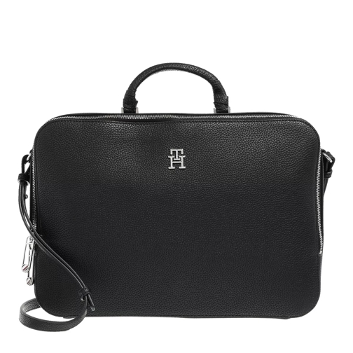 Tommy Hilfiger Th Emblem Laptop Bag Black Laptop Bag