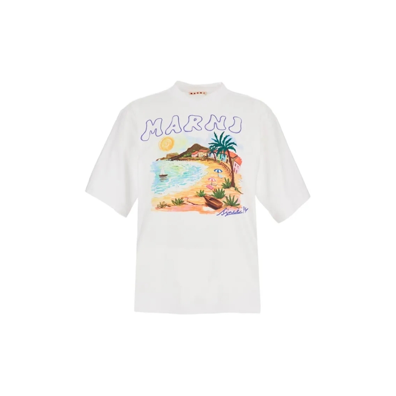Marni T-Shirt Oversized Cotton T-Shirt White