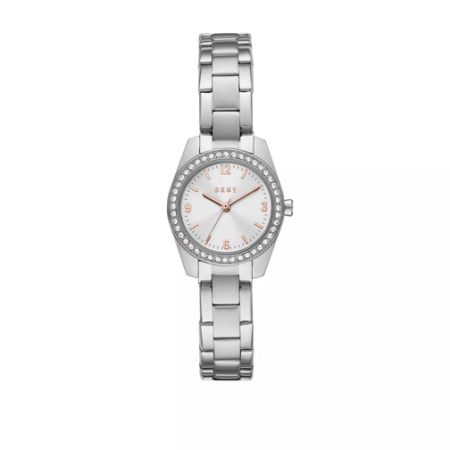 DKNY Nolita Three-Hand Stainless Steel Watch Silver Orologio da abito