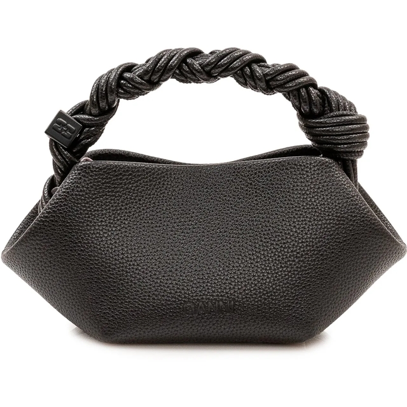 GANNI Schultertasche Bou Mini Bag con Manico Intrecciato schwarz(Image 4)