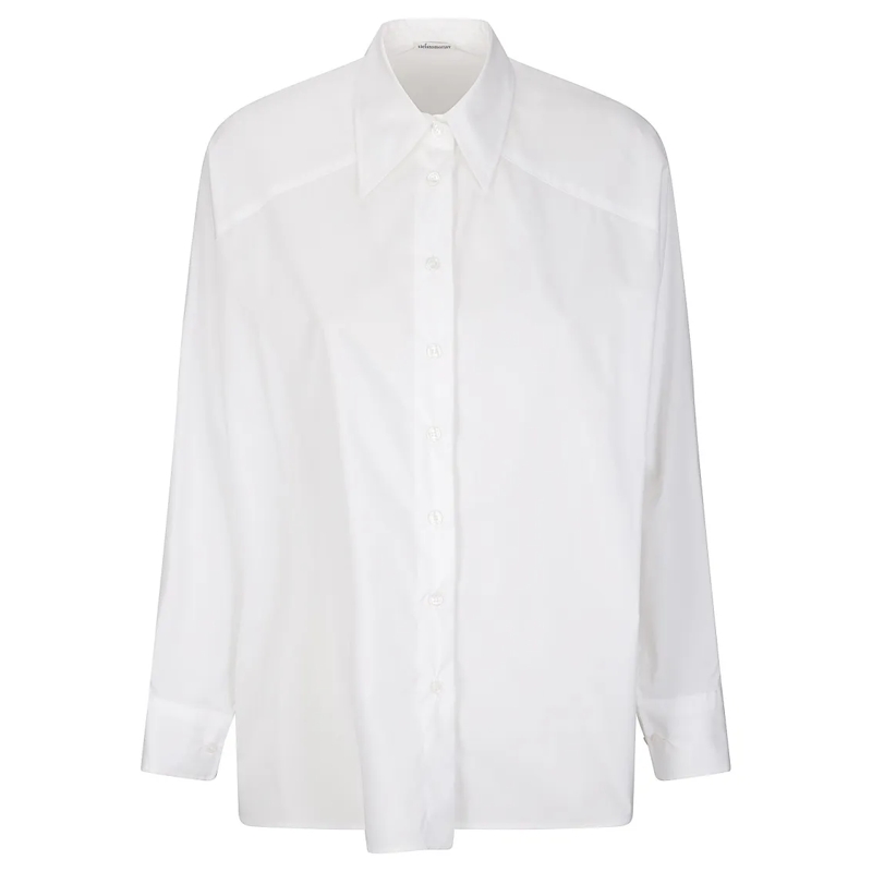 STEFANO MORTARI Overhemd Semi-Sheer White Cotton Shirt White