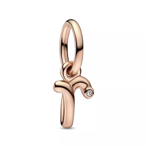 Pandora Letter r 14k rose gold-plated dangle with clear cubic zirconia Anhänger